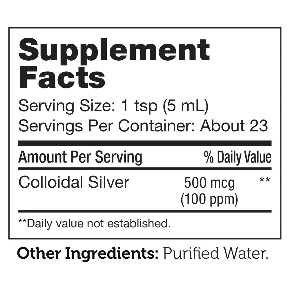 Zahler Colloidal Silver 100 PPM Liquid, Immune Support Supplement, High Potency, Non-GMO, 4 oz Bottle - Vegan & Gluten Free