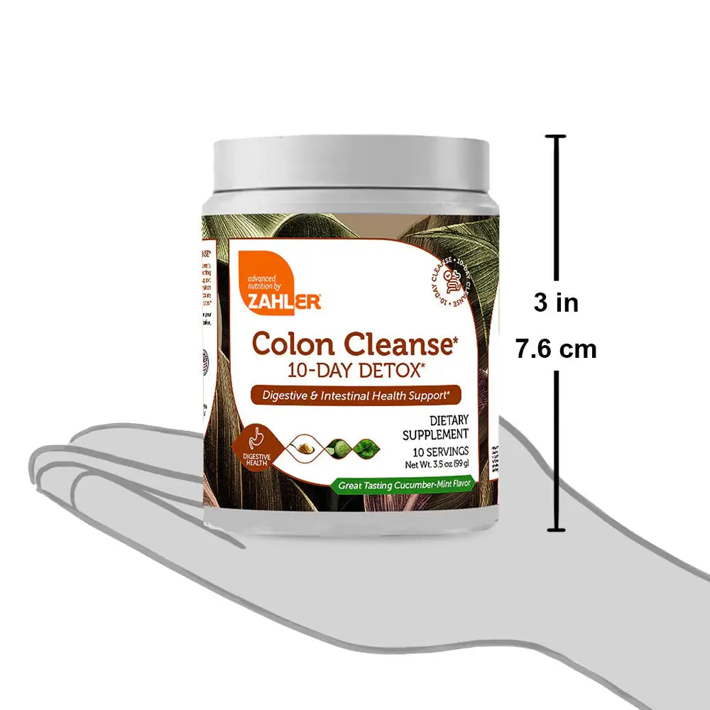 Zahler Colon Cleanse Powder - 10-Day Detox with Fiber, Magnesium, Senna & Antioxidants for Gut & Digestive Support - HSA/FSA Eligible - 10 Servings