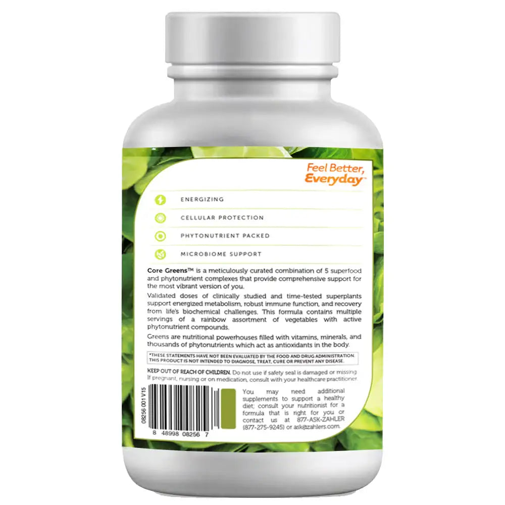 Zahler Core Greens Capsules - Organic Plant-Based Superfood for Energy Gut &  Immune Support - Fruit & Veggie Blend - 240 Caps - HSA FSA Eligible