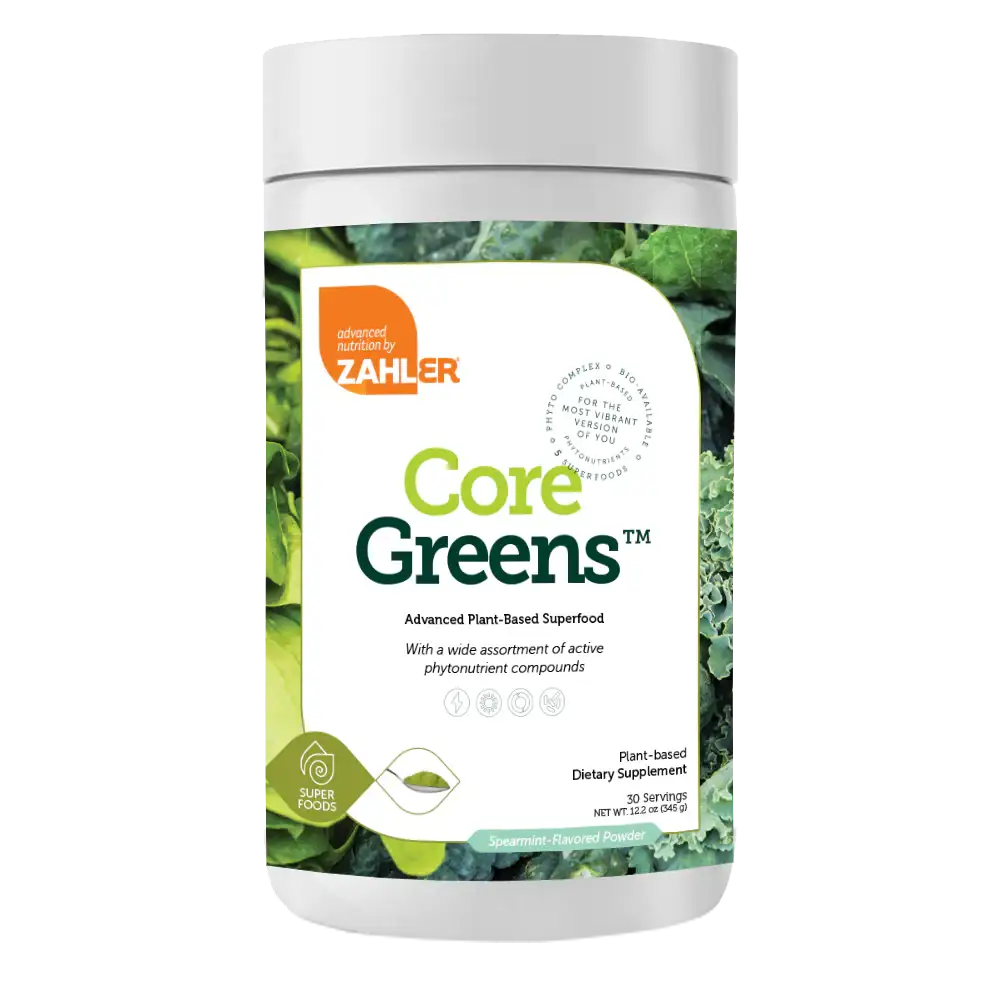 Zahler Core Greens Powder - Plant-Based Superfood with Spectra Blend - Energy  Gut & Immune Support - 30 Servings - Spearmint Citrus - HSA FSA Eligible