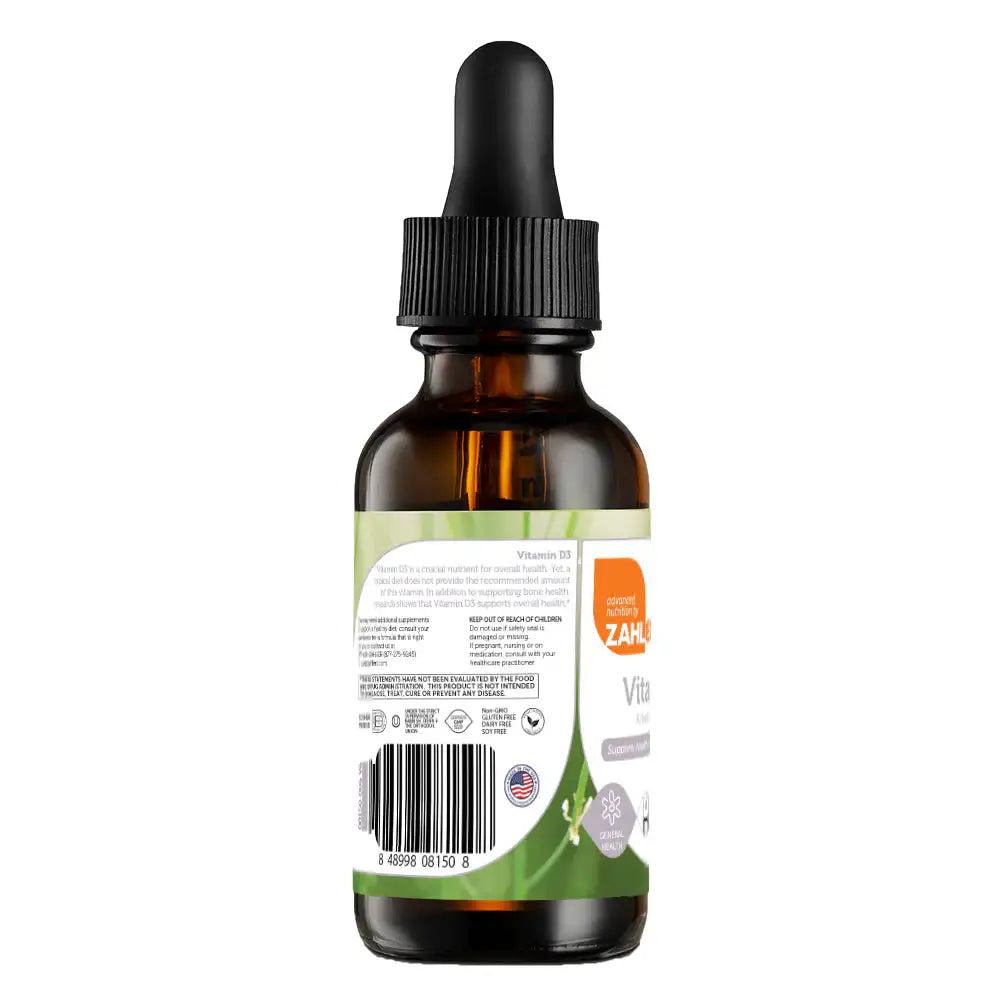 Zahler Vitamin D3 Liquid 5000 IU - High-Potency Drops for Bone & Immune Support - 1 fl oz Supplement HSA/FSA Eligible