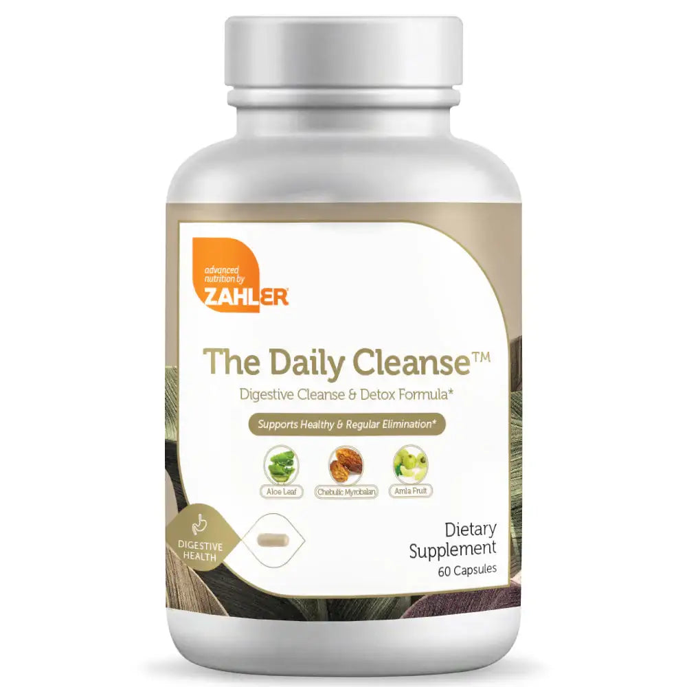 Zahler The Daily Cleanse - Digestive Detox with Triphala & Cape Aloe - Gut Health Support Supplement 60 Capsules HSA/FSA Eligible