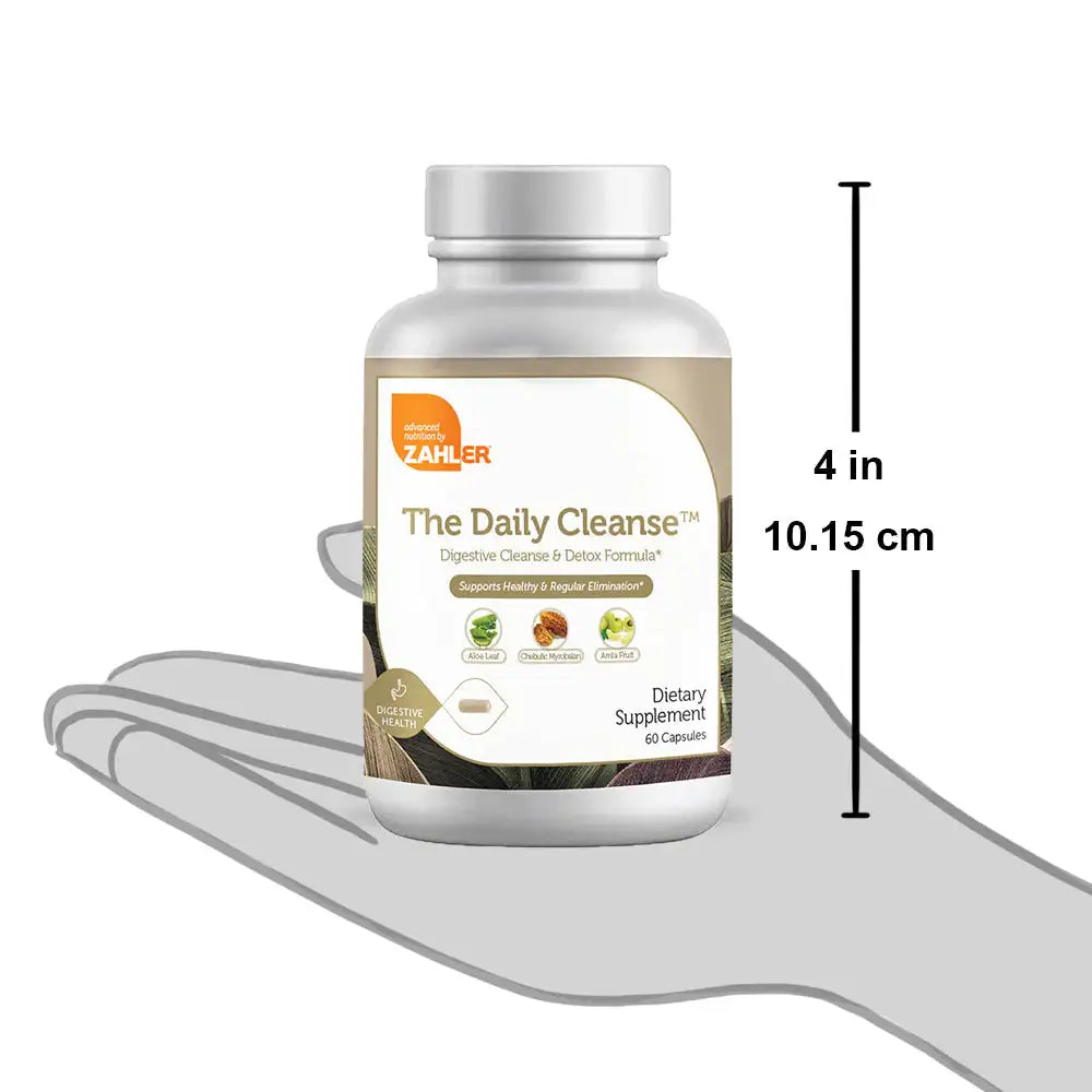 Zahler The Daily Cleanse - Digestive Detox with Triphala & Cape Aloe - Gut Health Support Supplement 60 Capsules HSA/FSA Eligible