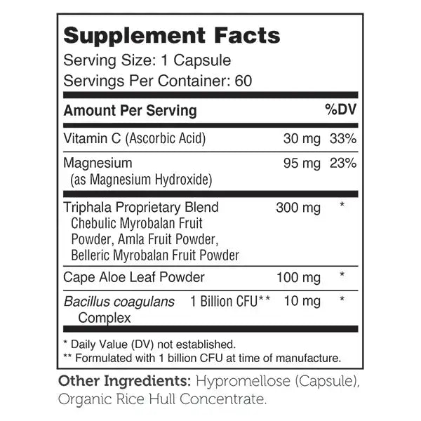 Zahler The Daily Cleanse - Digestive Detox with Triphala & Cape Aloe - Gut Health Support Supplement 60 Capsules HSA/FSA Eligible