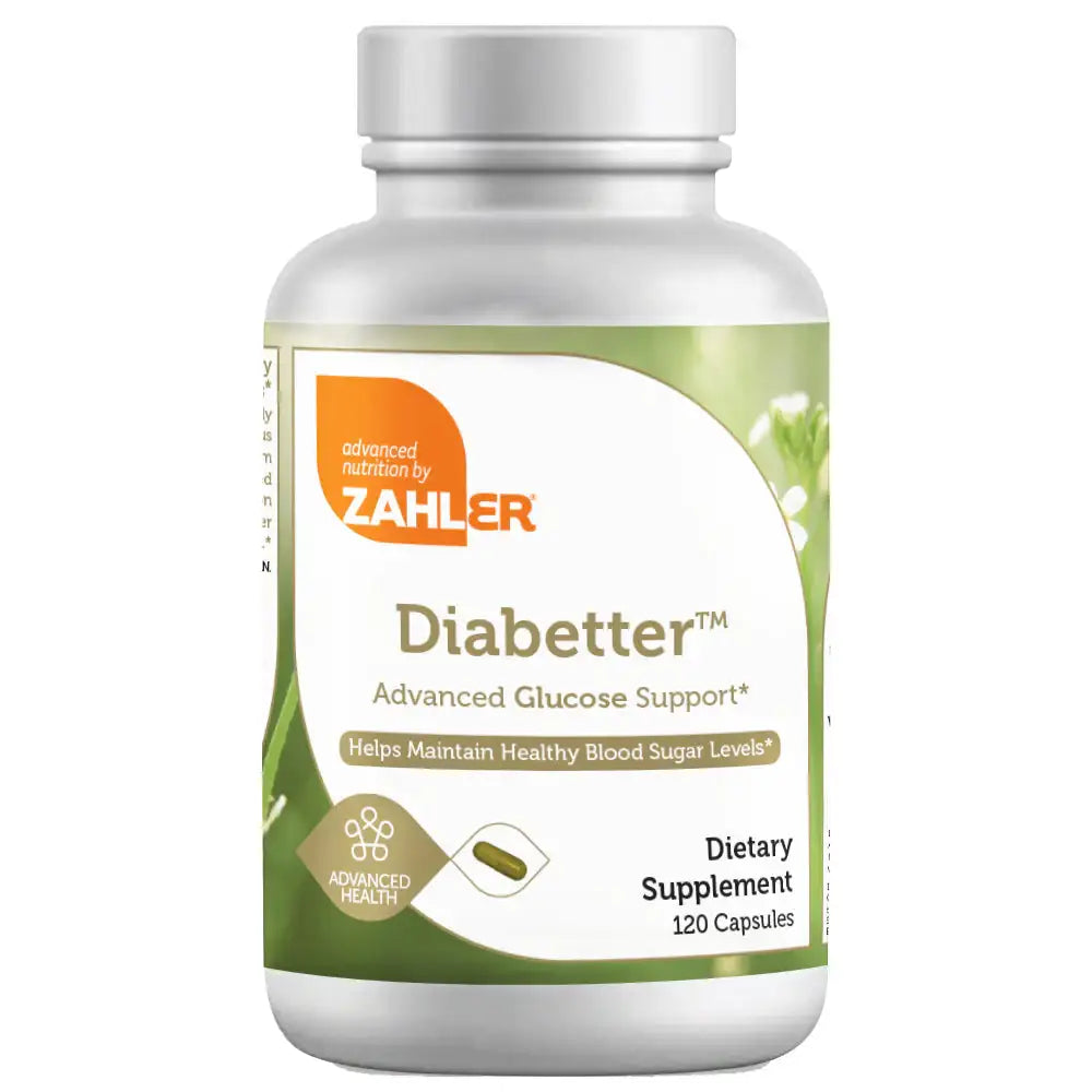 Zahler Diabetter - Glucose Support with Berberine, Cinnamon, Chromium & Zinc - Helps Maintain Blood Sugar - 120 Capsules - HSA/FSA Eligible