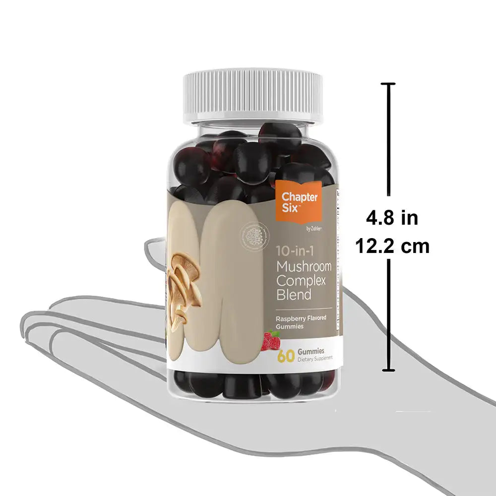 Zahler - Mushroom Complex Gummies with 10 Mushroom Extracts for Immunity & Brain Health - Raspberry Flavor - HSA/FSA Eligible - 60 Count