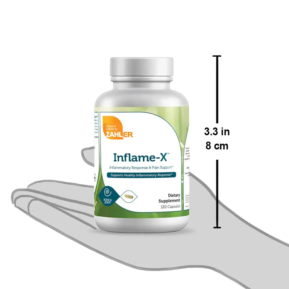 Zahler Inflame-X - Turmeric, Ginger & Willow Bark - Joint & Inflammatory Response Support - 120 Capsules - HSA/FSA Eligible