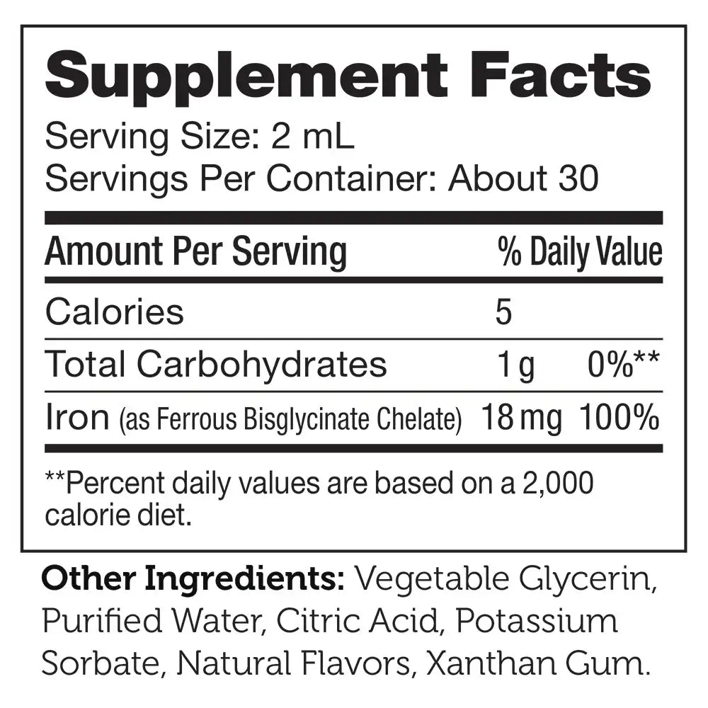 Zahler - Iron Drops - Liquid Iron Supplement - 18mg Gentle Non-Constipating Formula - Mixed Berry Flavor - HSA-FSA Eligible