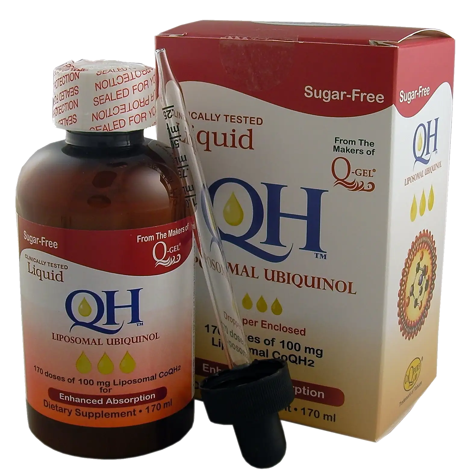 Liquid QH™ Liposomal Ubiquinol CoQ10 (170ml) Enhanced Absorption (170 mL Bottle)