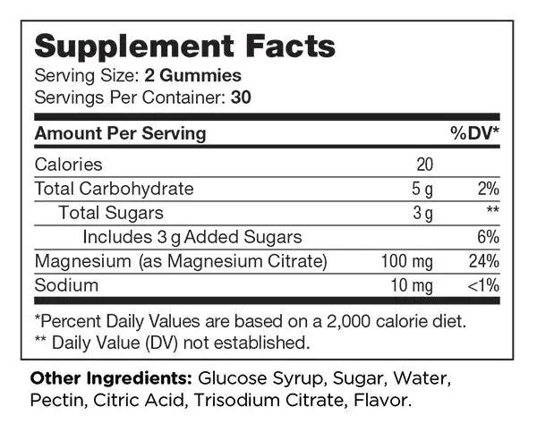 Zahler Chapter One Magnesium Gummies - Apple Flavor - Muscle Strength & Calm Support - 60 Gummies - HSA/FSA Eligible