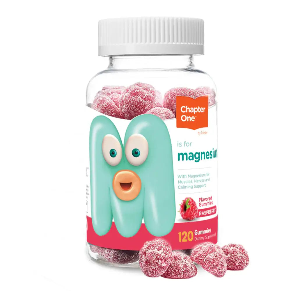 Zahler Chapter One Magnesium Gummies - Raspberry Flavor - Calmness & Muscle Support - 60 or 120 Gummies - HSA/FSA Eligible