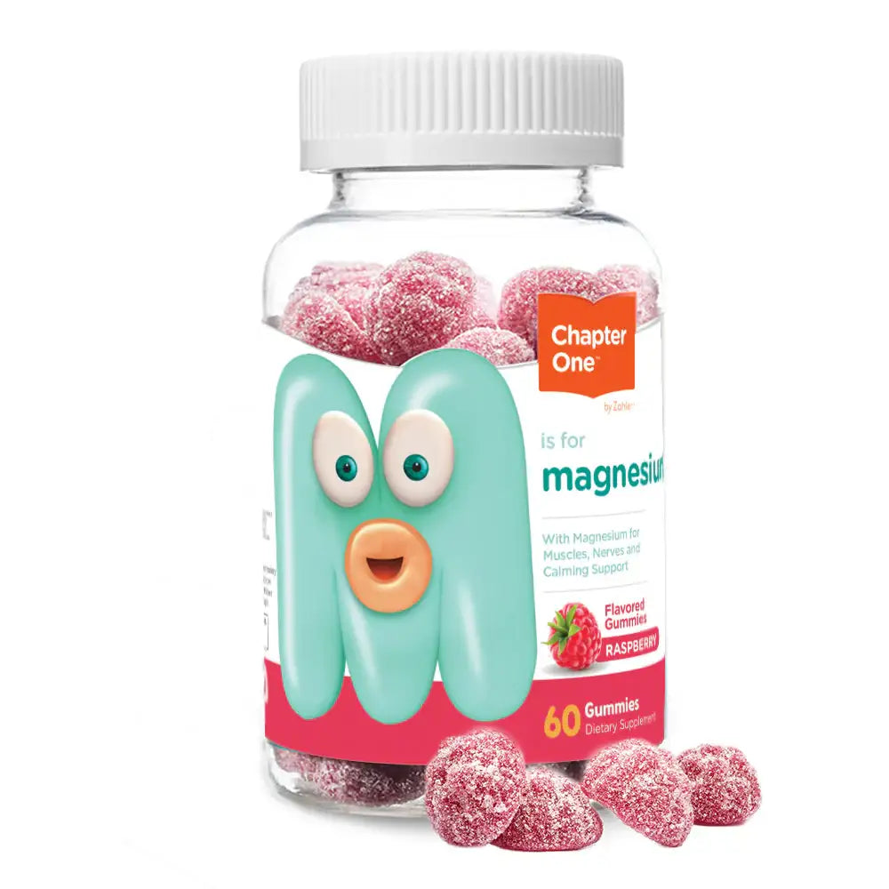 Zahler Chapter One Magnesium Gummies - Raspberry Flavor - Calmness & Muscle Support - 60 or 120 Gummies - HSA/FSA Eligible