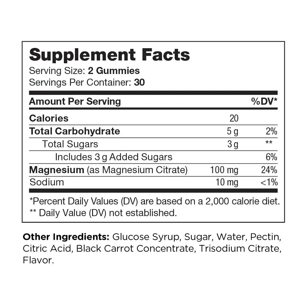 Zahler Chapter One Magnesium Gummies - Raspberry Flavor - Calmness & Muscle Support - 60 or 120 Gummies - HSA/FSA Eligible