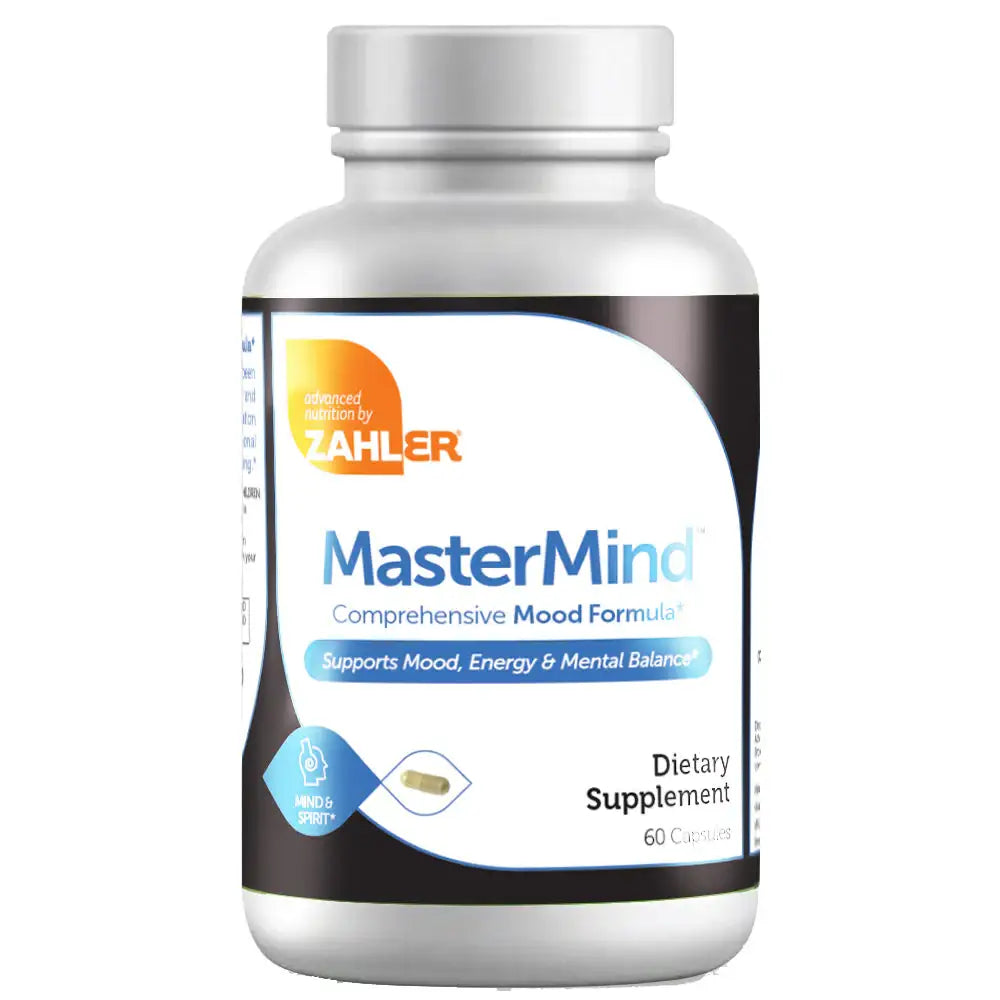 Zahler MasterMind Mood Support with Ashwagandha, 5-HTP & Saffron - Energy & Mental Balance Formula - 60 Capsules - HSA/FSA Eligible