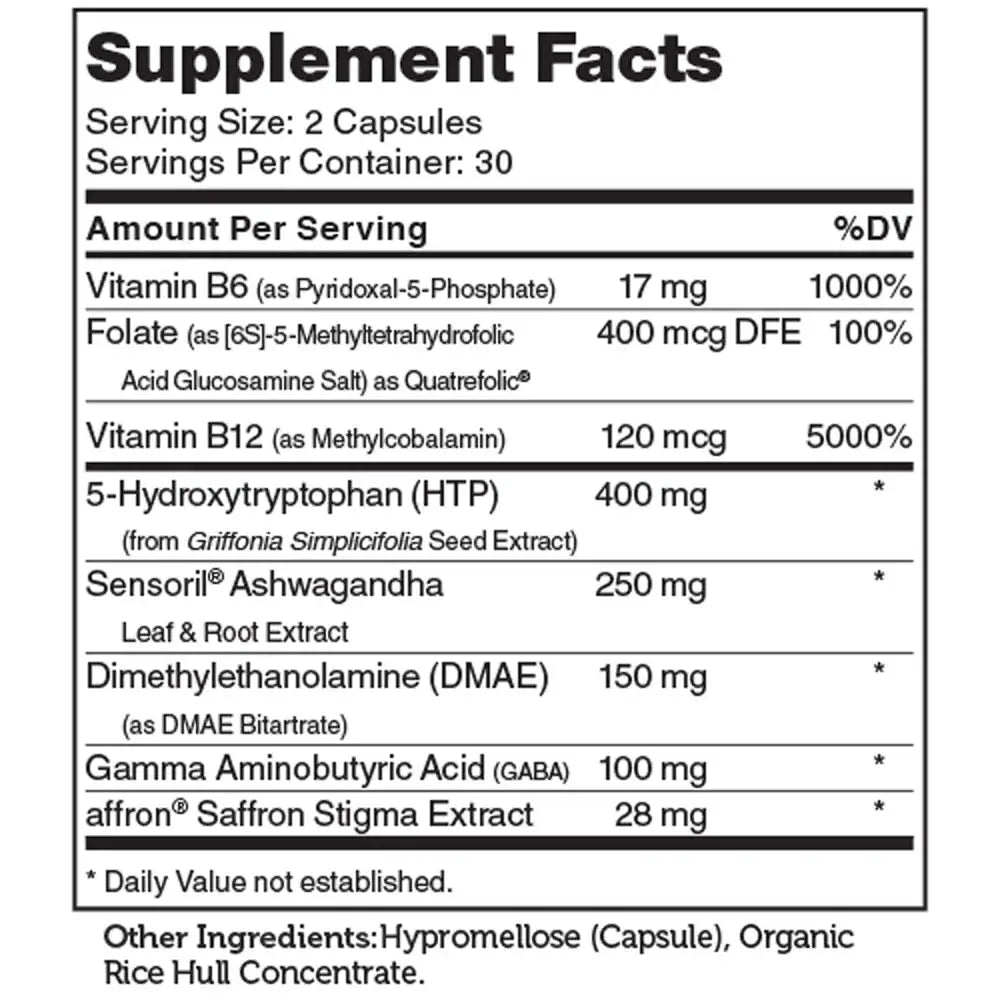 Zahler MasterMind Mood Support with Ashwagandha, 5-HTP & Saffron - Energy & Mental Balance Formula - 60 Capsules - HSA/FSA Eligible