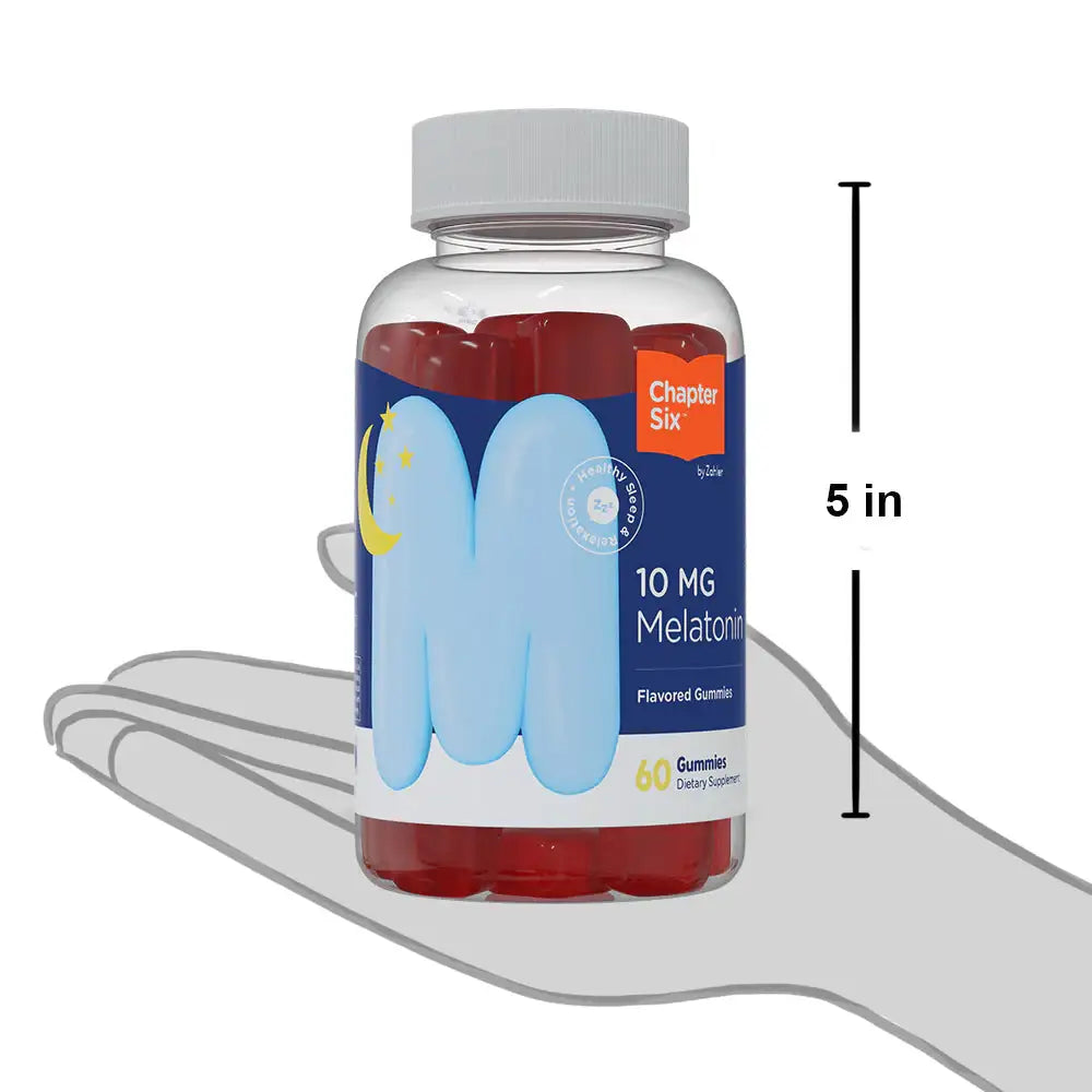Zahler Chapter Six Melatonin Gummies 10mg - Sleep Support for Adults - 60 Gummies - Delicious & Allergen-Free - HSA/FSA Eligible