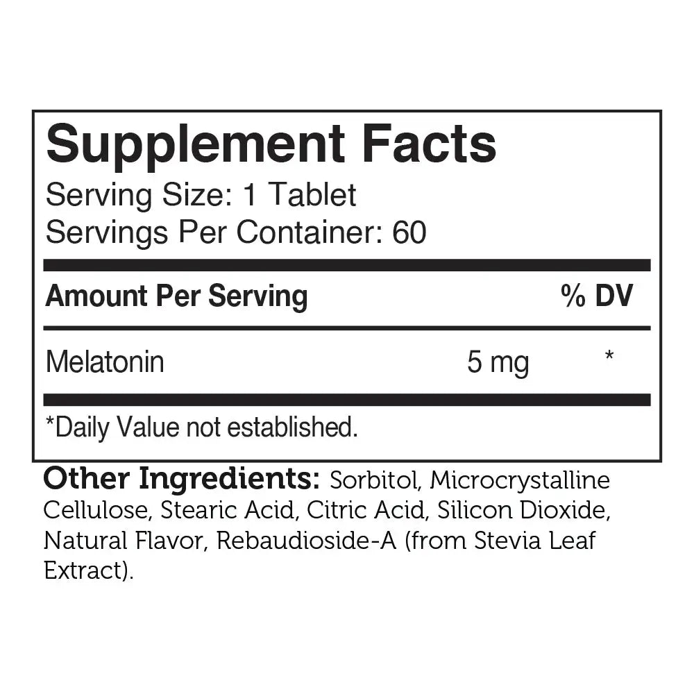 Zahler Melatonin Chewables 5mg - Fast-Acting Sleep Support - Orange Flavor - 60 or 120 Tablets - HSA/FSA Eligible
