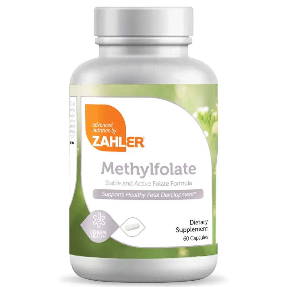 Zahler Methylfolate 1000mcg - Bioactive Folate for Fetal Development & Brain Health - 60 or 120 Capsules - Advanced Methylated Formula