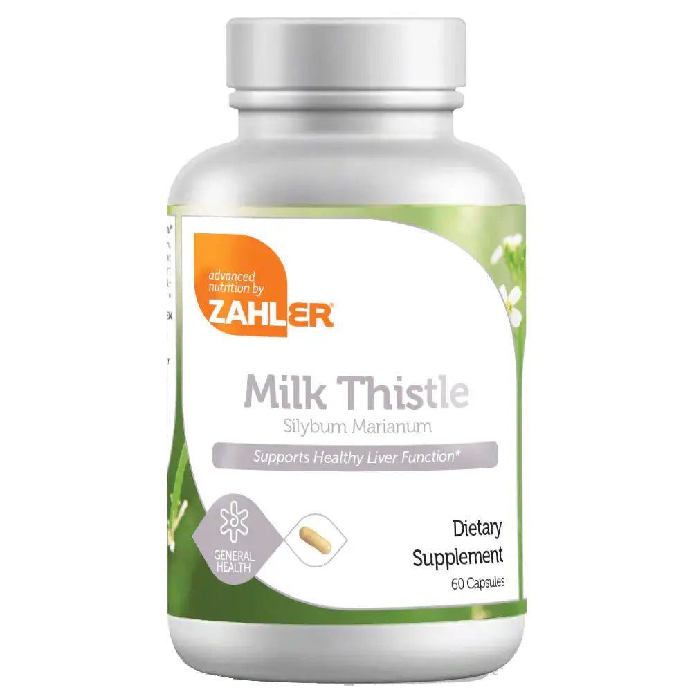 Zahler Milk Thistle - Liver Support & Detox - 250mg Seed Extract + Organic 200mg Powder - 60 Capsules - HSA/FSA Eligible