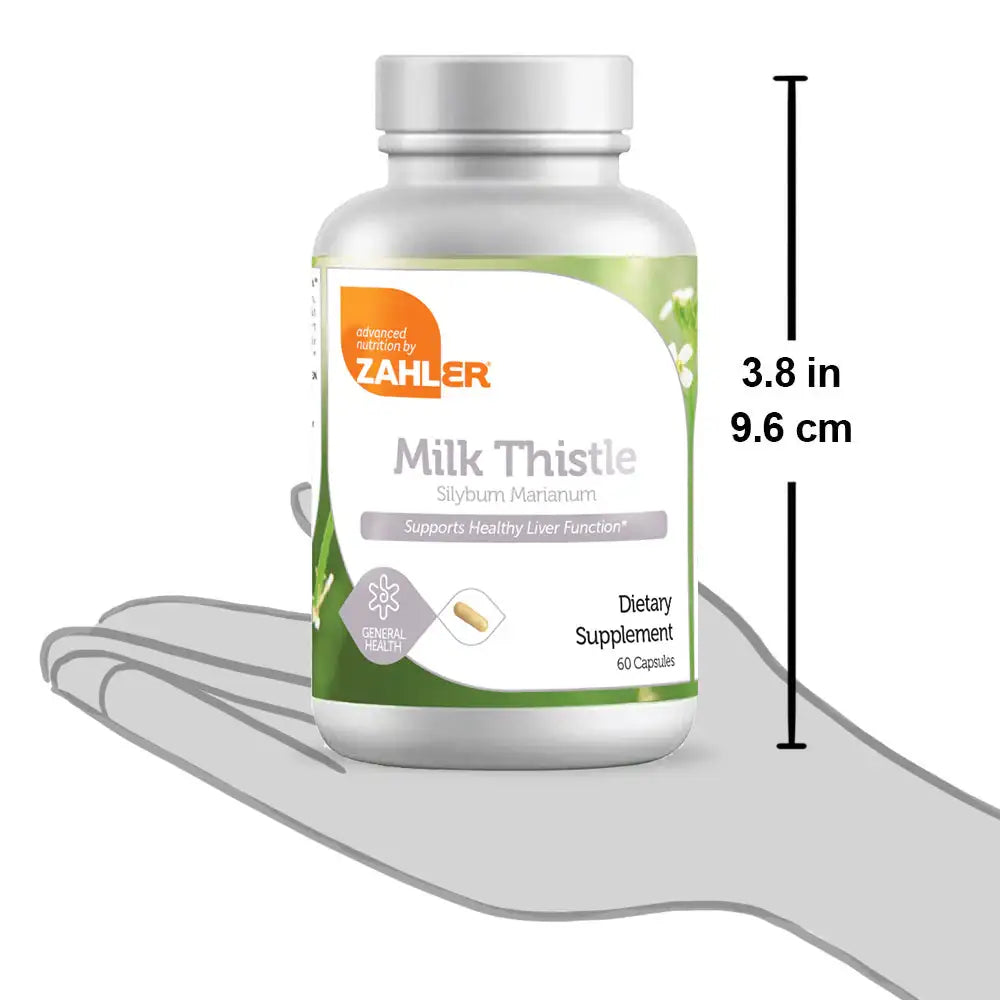 Zahler Milk Thistle - Liver Support & Detox - 250mg Seed Extract + Organic 200mg Powder - 60 Capsules - HSA/FSA Eligible