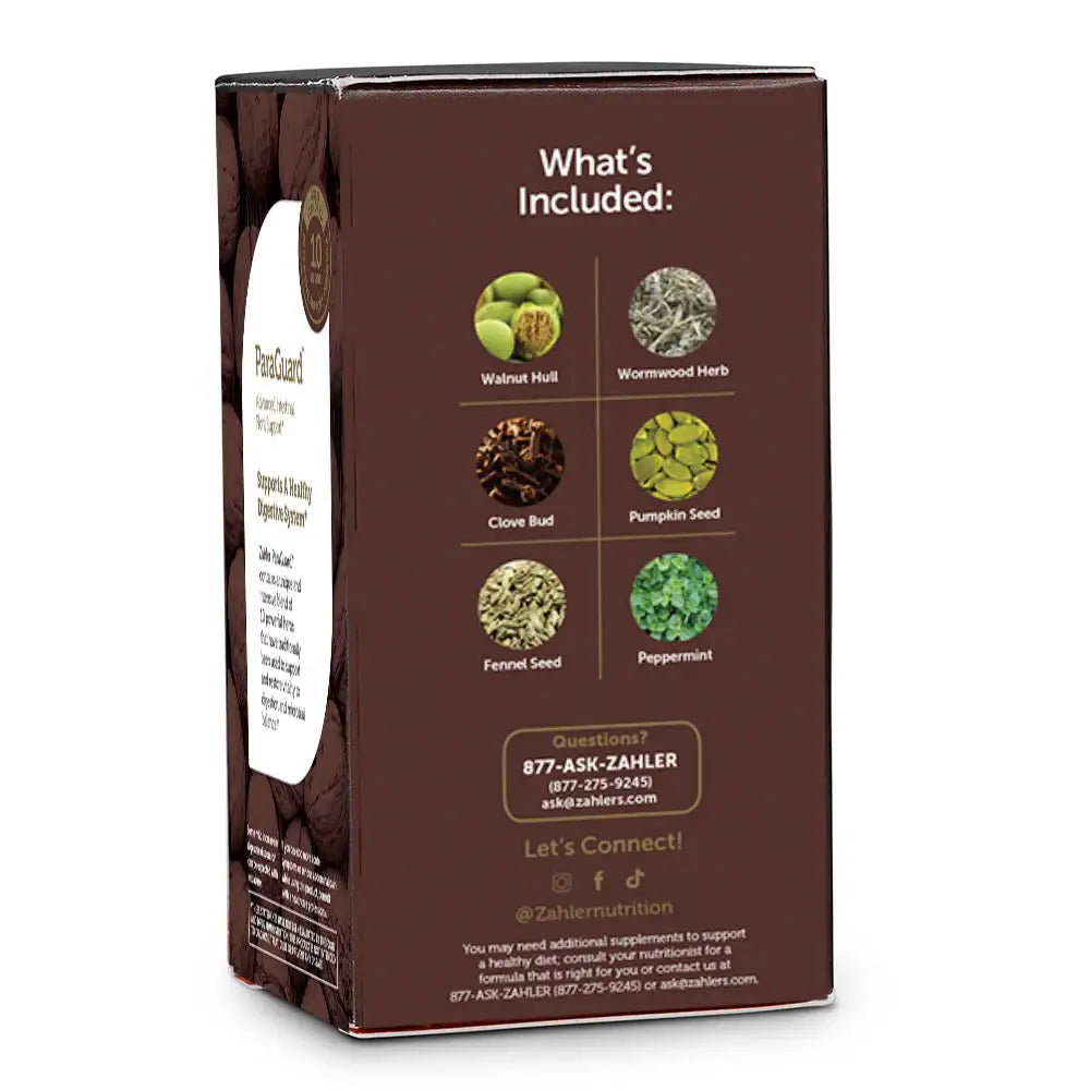 Zahler ParaGuard - Herbal Microbial & Digestive Support with Wormwood, Clove, Pumpkin Seed & Garlic - 90 Softgels - HSA/FSA Eligible