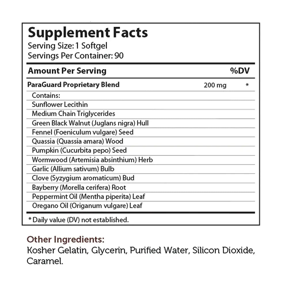 Zahler ParaGuard - Herbal Microbial & Digestive Support with Wormwood, Clove, Pumpkin Seed & Garlic - 90 Softgels - HSA/FSA Eligible