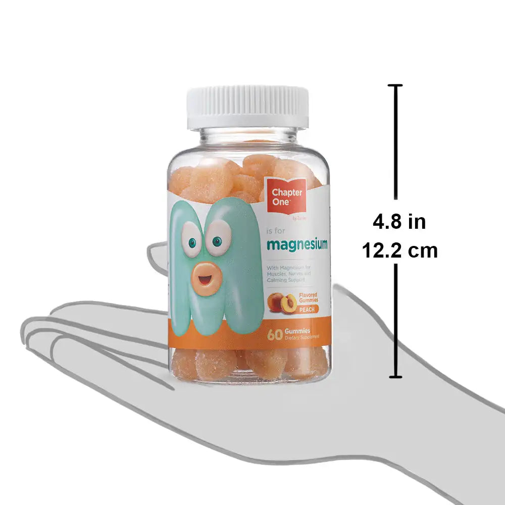 Zahler Chapter One Magnesium Gummies - Peach Flavor - Supports Calm Mood & Muscle Function - 60 Gummies