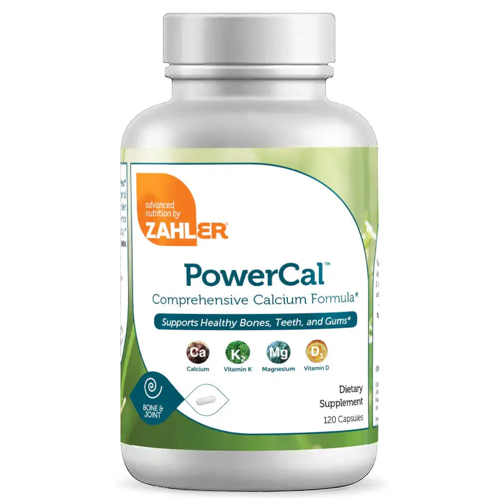 Zahler PowerCal - Comprehensive Calcium with Magnesium, Vitamin D3 & K2 - Bone Density & Joint Support - 120 Capsules - HSA/FSA Eligible