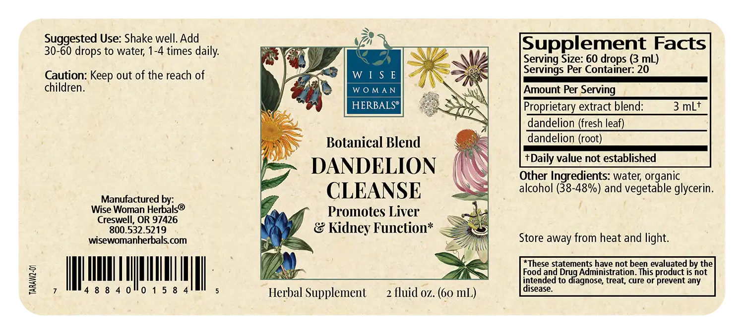 Dandelion Cleanse (formerly Dandelion Taraxacum officinale Whole Plant)