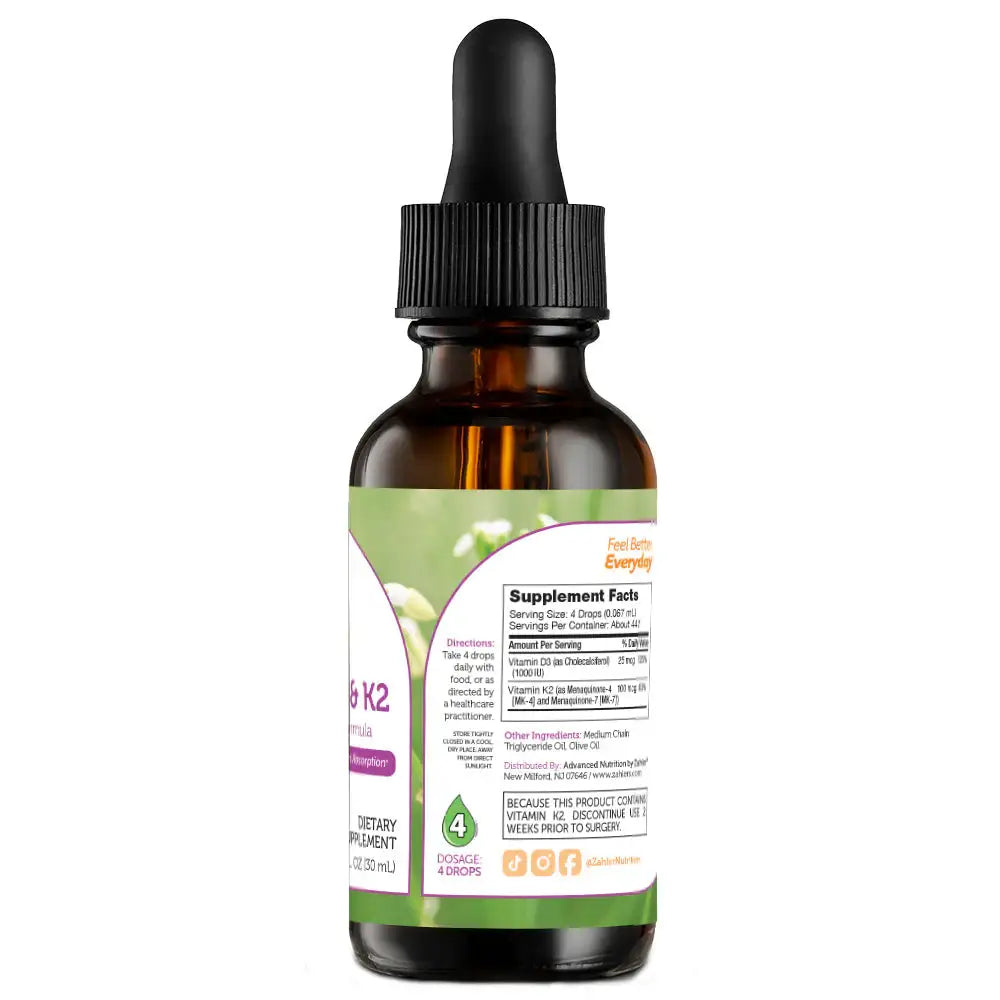 Vitamin D3 and K2 Liquid