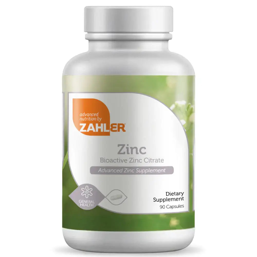 Zahler Zinc Capsules - 50 mg Bioactive Zinc Citrate per Capsule for Immune & Antioxidant Support - 90 Count - HSA/FSA Eligible