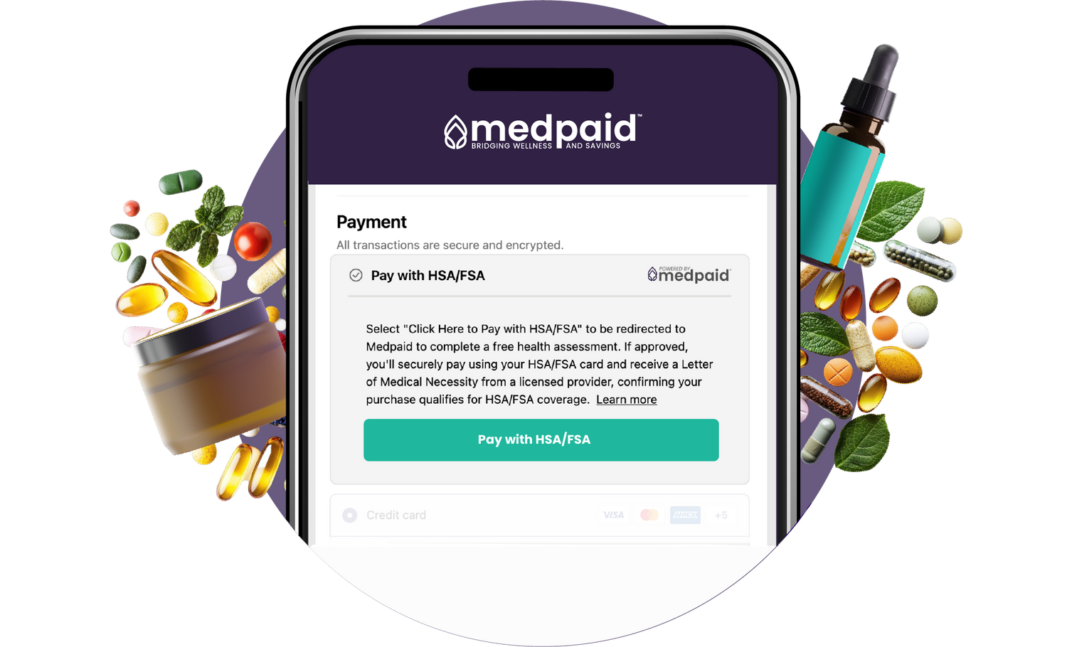 Medpaid HSA/FSA checkout widget