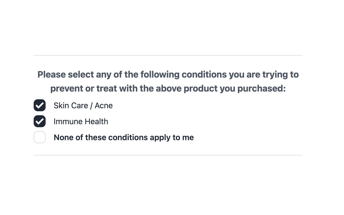 Condition selection screen
